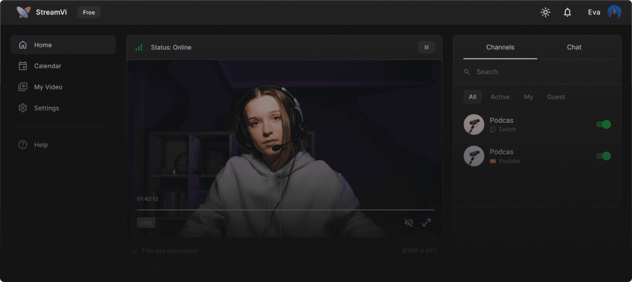 Restream | Multistream live and video, transcoding, multichat