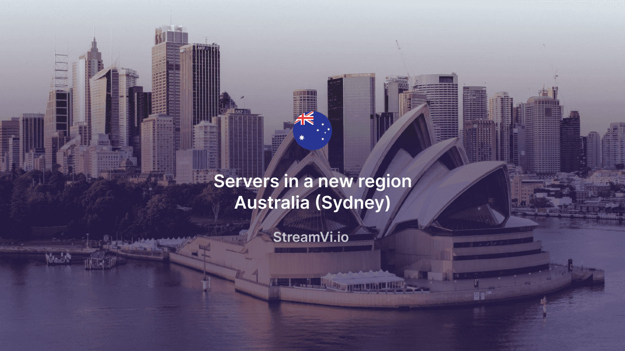 New restreaming servers in Sydney, Australia