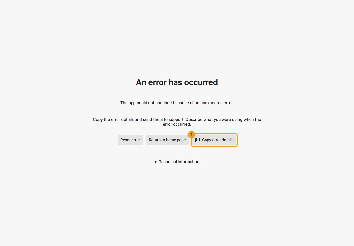 Frequently asked questions. 1. click Copy error details