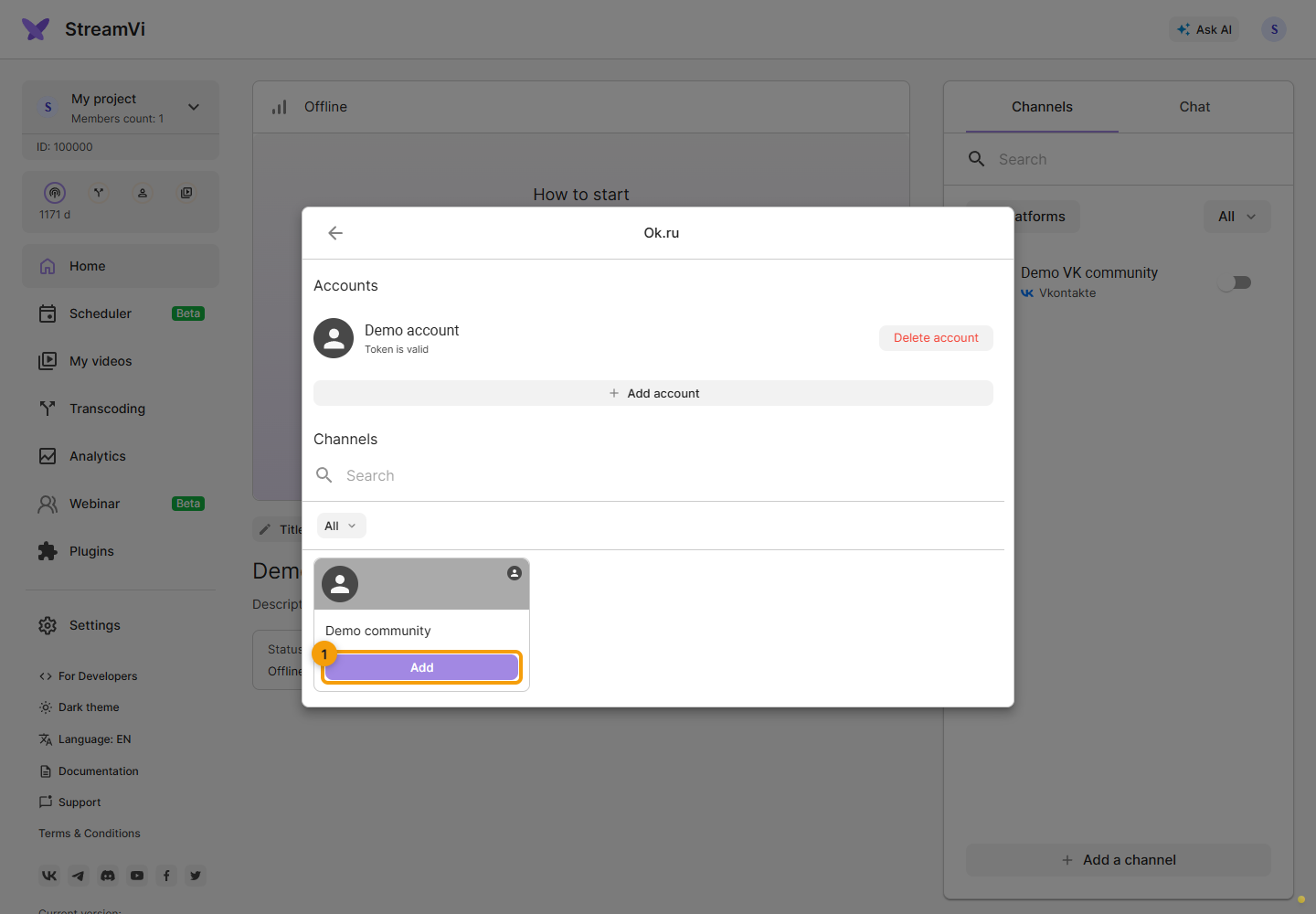 Odnoklassniki. 1. Click Add next to the required group