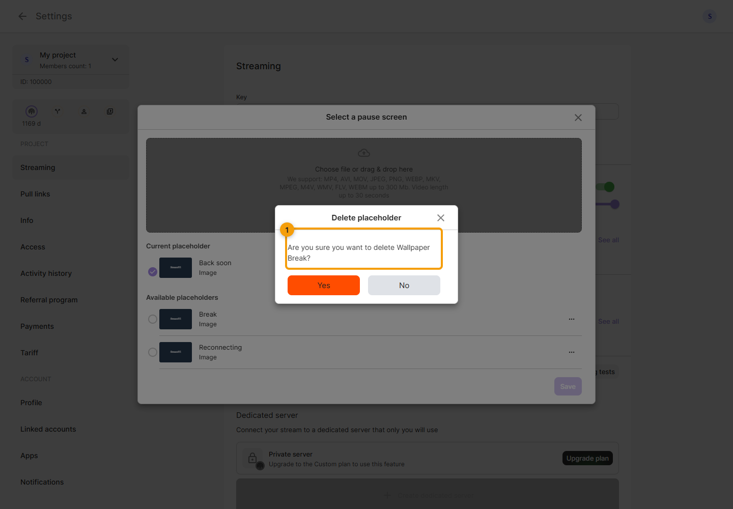Placeholders. 1. review the confirmation