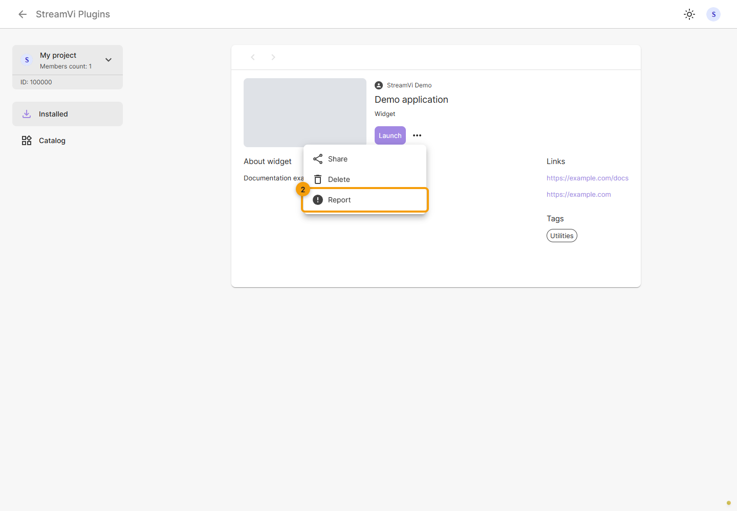 Report a plugin. 2. choose Report