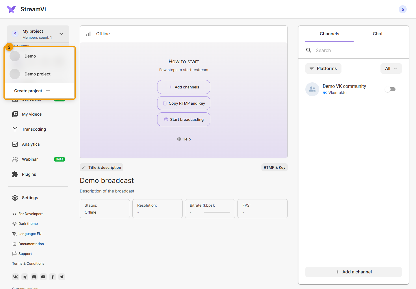 Projects. 2. select the project from the opened list