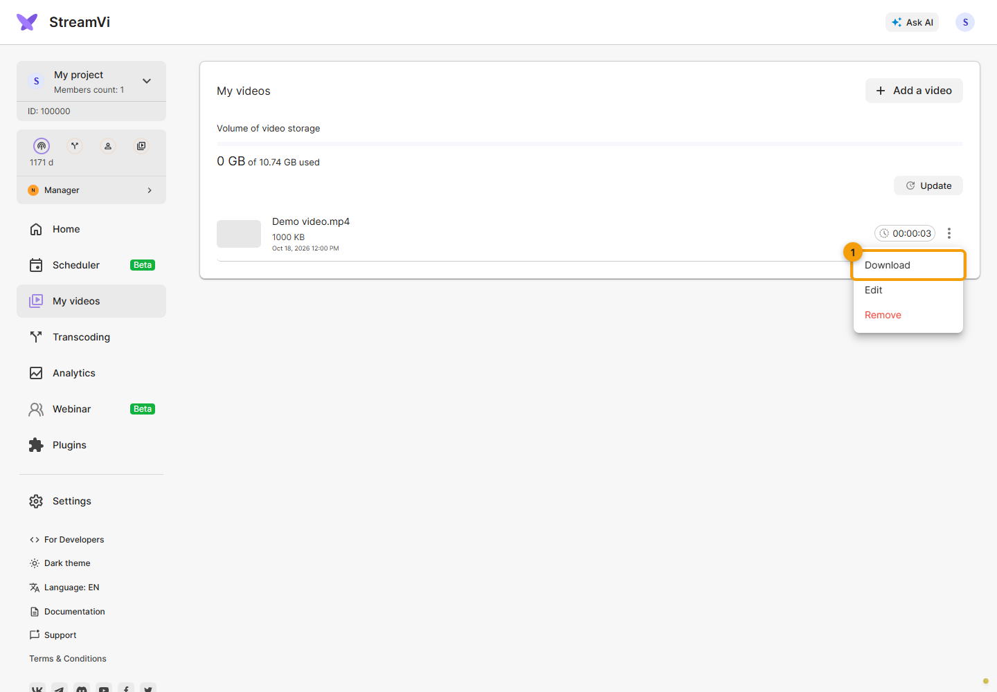 Videos. 1. Click Download